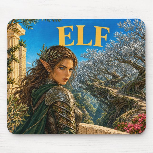Mousepad Elfo, Monstro de Fantasia Gótica (Frente)