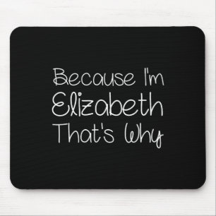 Mousepad Elizabeth Funny Personalizou o Aniversário Mulhere