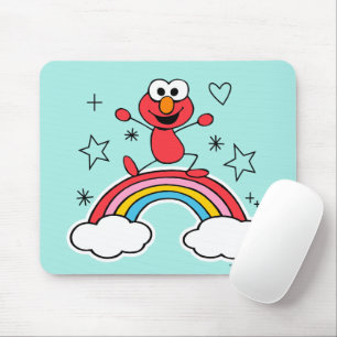 Mousepad Elmo Rainbow Doodley Graphic
