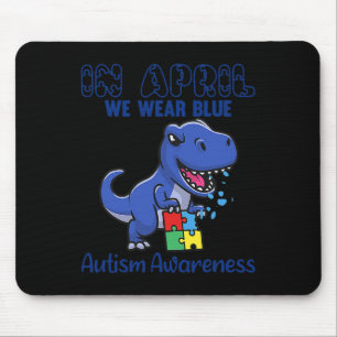 Mousepad Em abril, Vestimos Dinos do Mês de Consciência do