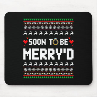 Mousepad Em breve, será Feliz o Casal de Natal engajado Mat