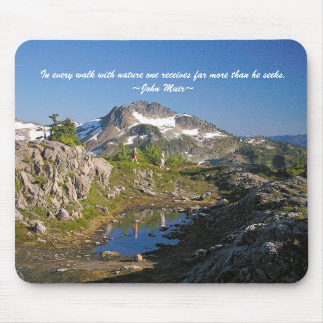 Mousepad Em cada caminhada com natureza uma recebe… (Frente)