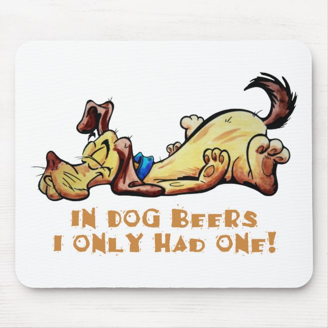 Mousepad Em Cervejas De Cães (Frente)