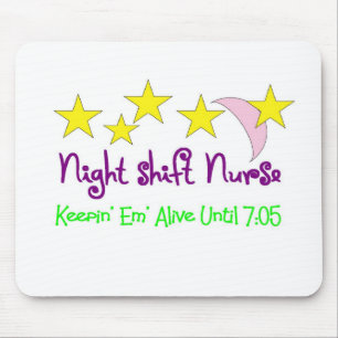 Mousepad Em de Keepin da enfermeira do turno da noite vivo