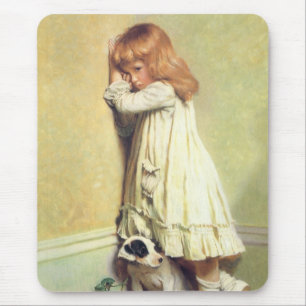 Mousepad Em Desgraça de Charles Burton Barber, Vintage Art