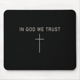 Mousepad Em Deus, Confiamos Na Fé Minimalista Cristã Bonita