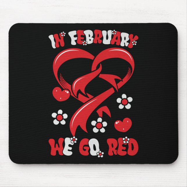 Mousepad Em fevereiro, conhecemos a doença coronária americ (Frente)