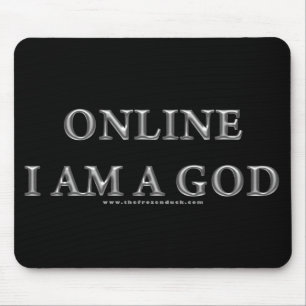 Mousepad Em linha eu sou um deus