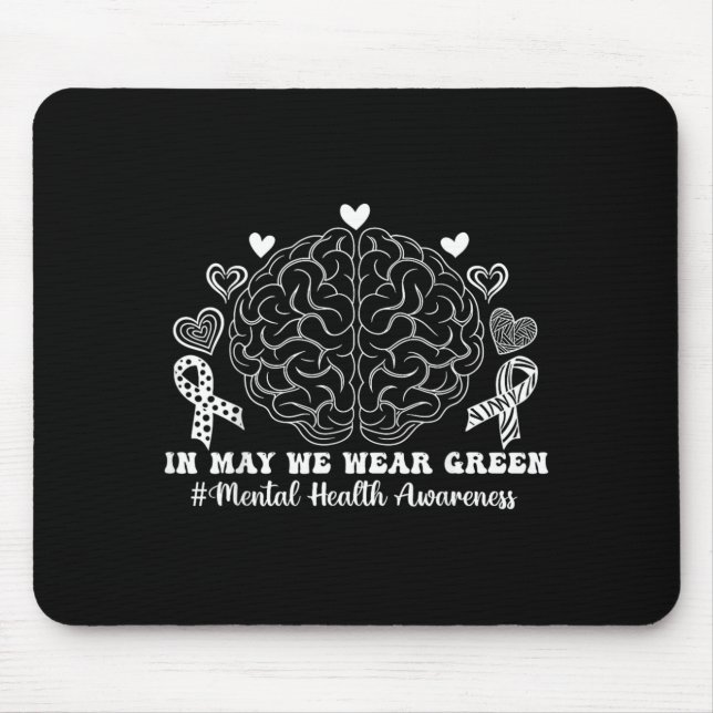 Mousepad Em maio, use o Mês de Conscientização sobre Saúde  (Frente)