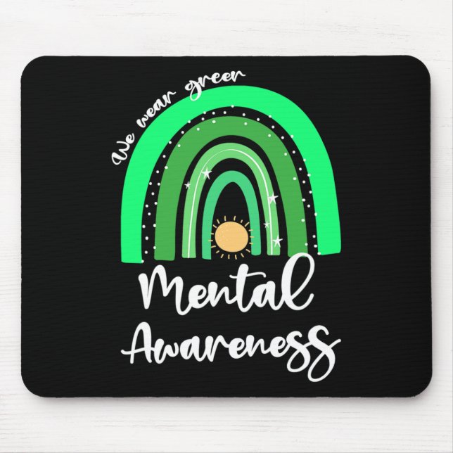 Mousepad Em maio, Vestimos a Consciência Mental Verde (Frente)