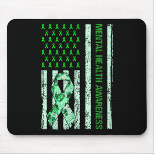 Mousepad Em maio, Vestimos Mês de Consciência Mental Verde