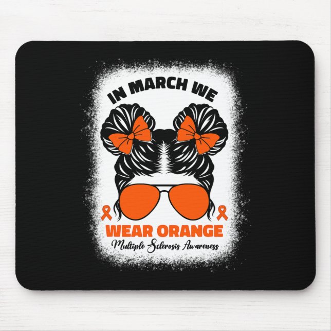 Mousepad Em Março Vestimos Laranja Múltipla Esclerose Awar (Frente)
