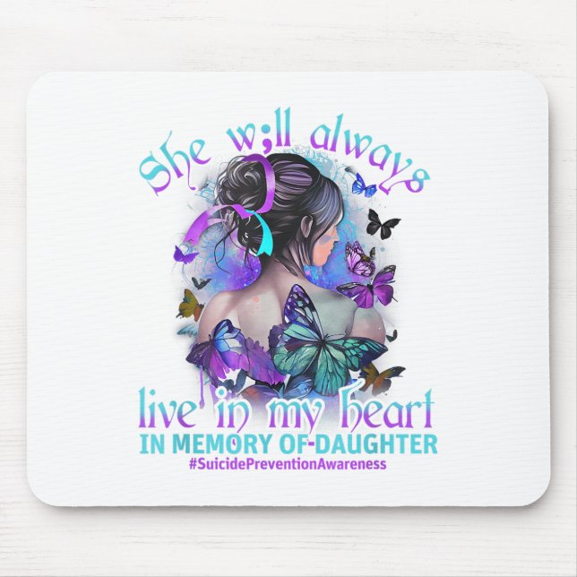 Mousepad Em Memória Da Minha Filha, A Prevenção Do Suicídio (Frente)