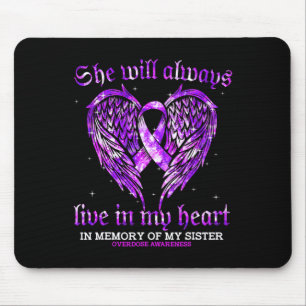 Mousepad Em Memória Da Minha Irmã Sobre-Dose Angel Wi