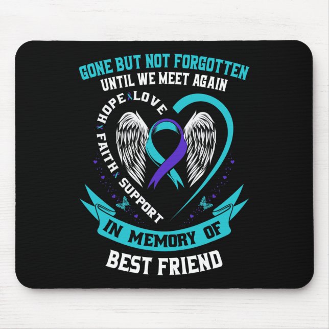 Mousepad Em Memória De Adorar A Consciência Do Suicídio Do  (Frente)