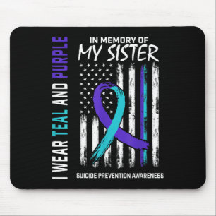 Mousepad Em Memória de Minha Irmã Prevenção Conscientização