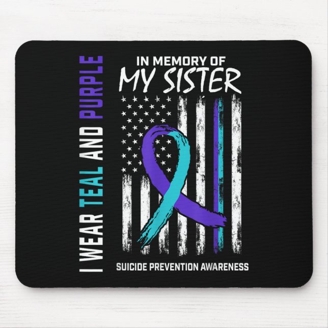 Mousepad Em Memória de Minha Irmã Prevenção Conscientização (Frente)