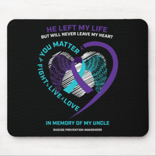 Mousepad Em Memória Do Meu Amado Tio Prevenção Suicida Aw