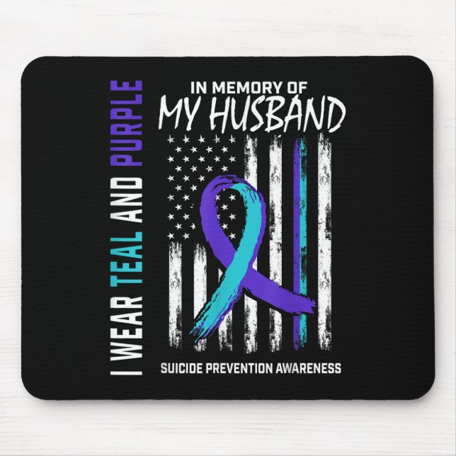 Mousepad Em Memória do Meu Marido Prevenção à Conscientizaç (Frente)