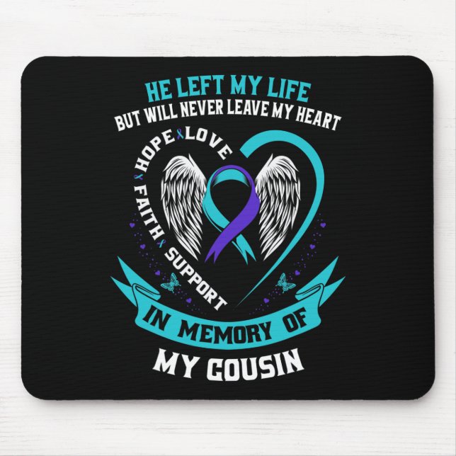 Mousepad Em Memória Do Meu Primo, Simpatia Suicida Sensibil (Frente)