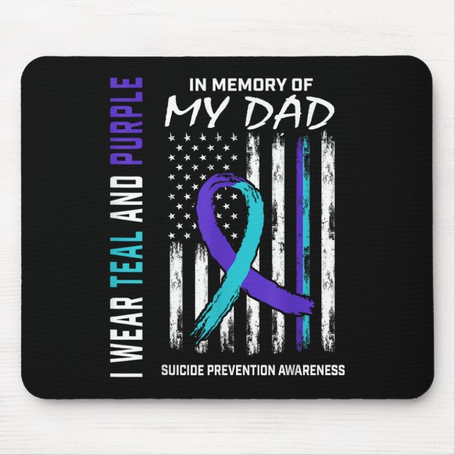Mousepad Em Memória do Papai Conscientização Prevenção do S (Frente)