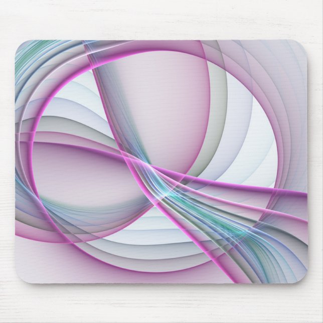 Mousepad Em Movimento, Arte Fractal Abstrata Colorida Moder (Frente)