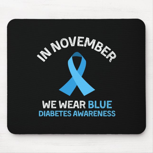 Mousepad Em novembro, Vestimos Awarenes à Diabetes de Supor (Frente)