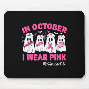 Mousepad Em Outubro Eu Visto Pink Er Enfermeiro Cancer De M