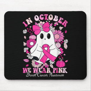 Mousepad Em outubro, Vestimos Cancer de Mama Fantasma com F