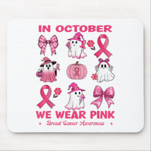 Mousepad Em outubro, Vestimos Fantasmas Frescos De Cancer D