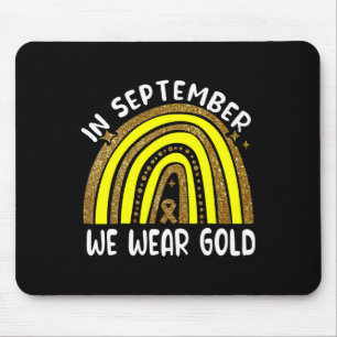 Mousepad Em Setembro Nós Usamos Dourado Conscientização do