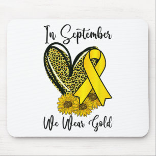 Mousepad Em Setembro Usamos Dourado Conscientização do Cânc