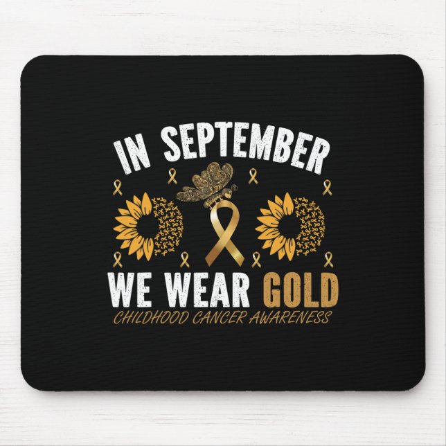 MOUSEPAD EM SETEMBRO, VESTIMOS O CANCER DOURADO AWARENE (Frente)