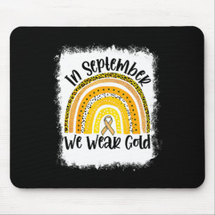 Mousepad Em setembro Vestimos o Cancer Dourado da Infância