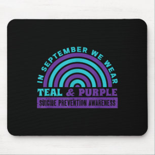 Mousepad Em setembro Vestimos Teal & Purple _ Suicídio