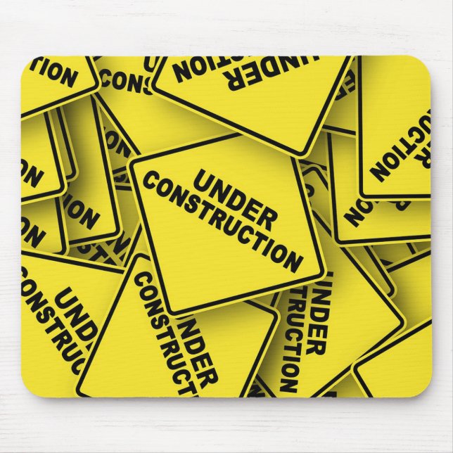 Mousepad Em Sinais De Construção (Frente)