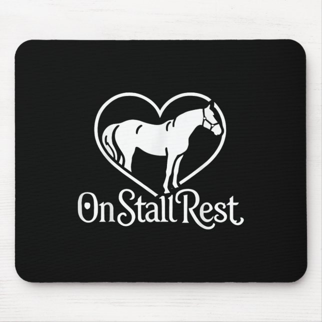 Mousepad Em Stall Rest , Coração Equestre Estável, (Frente)