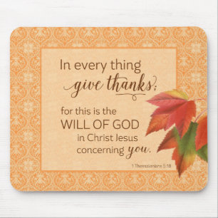 Mousepad Em Todas As Coisas Dão Obrigados, 1 Coisa. 5:18