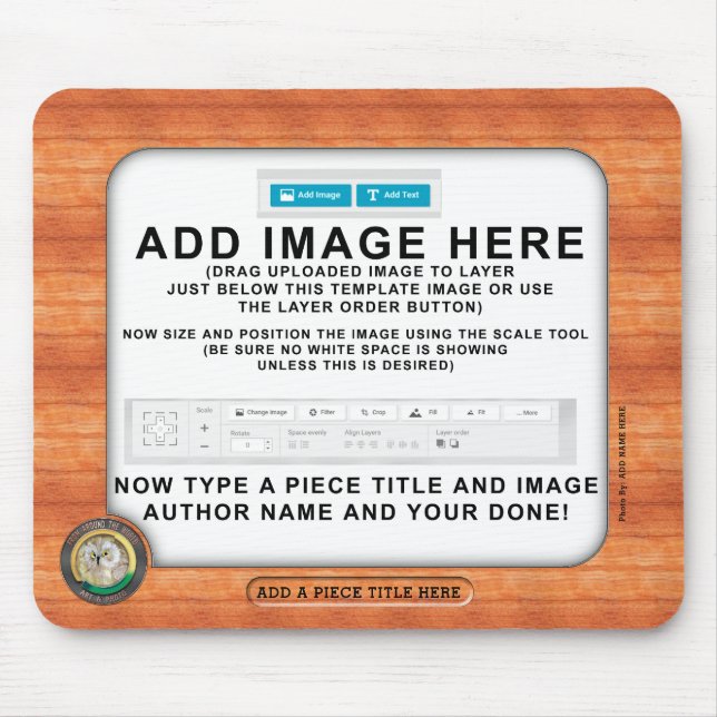 Mousepad Em todo o mundo arte feita sob encomenda & foto (Frente)