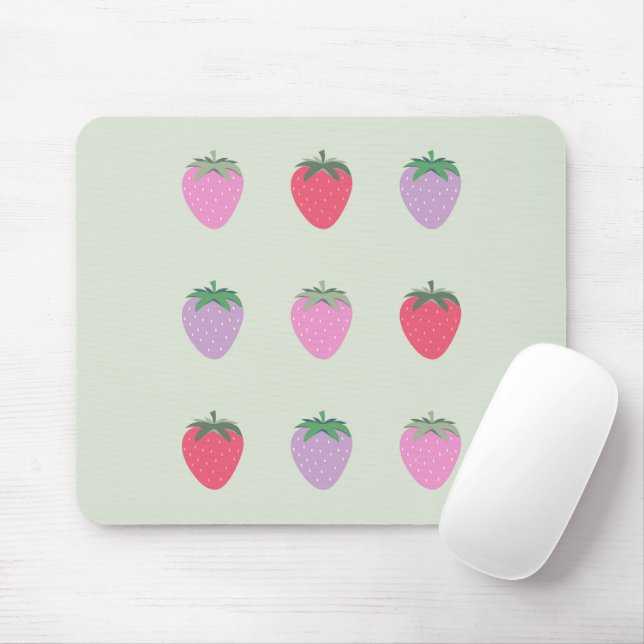 Mousepad Embalagem De Morangos (Com mouse)