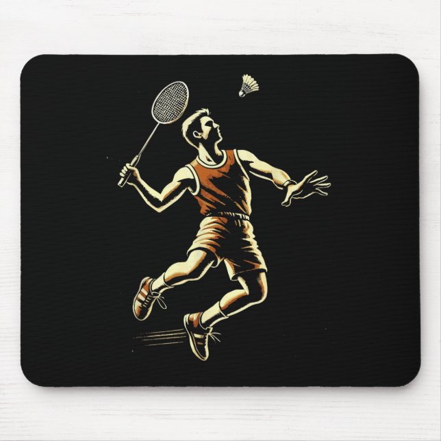 Mousepad Embalagem Do Jogador De Badminton (Frente)