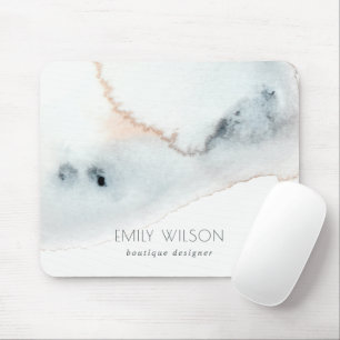 Mousepad Embalagem Dourada de Aqua Azul Elegante