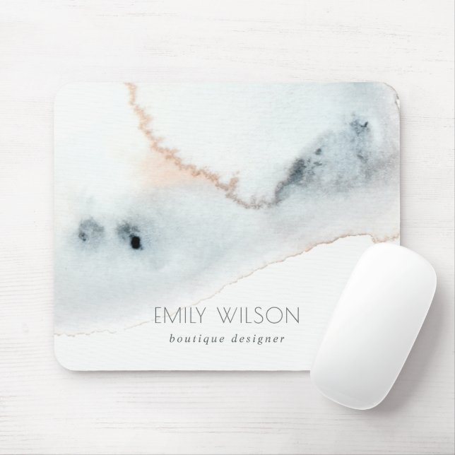 Mousepad Embalagem Dourada de Aqua Azul Elegante (Com mouse)