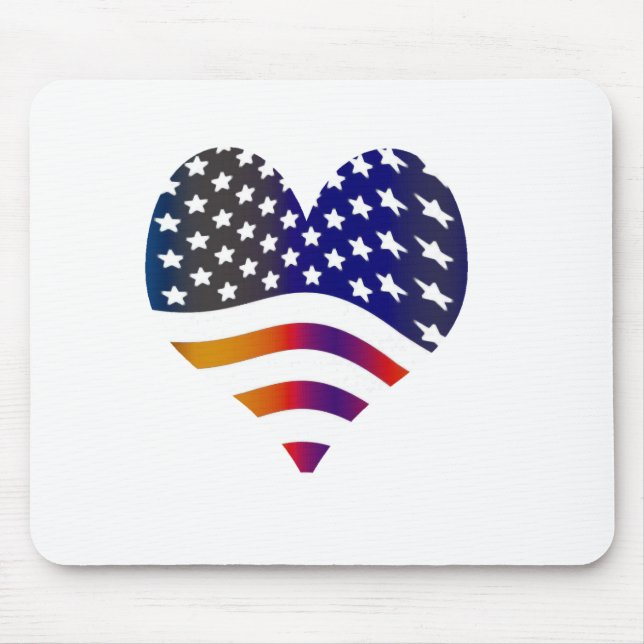 Mousepad embandeire listras americanas das tropas da honra (Frente)