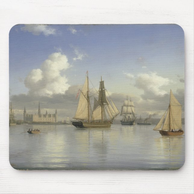 Mousepad Embarcações de navigação fora do castelo de (Frente)