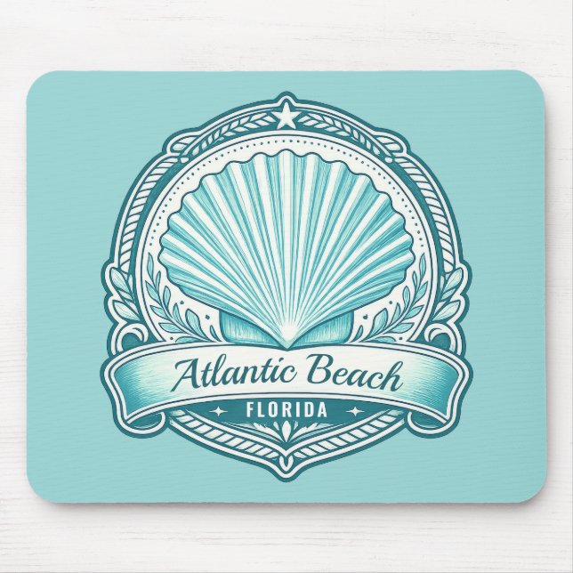 Mousepad Emblema Costeiro de Atlantic Beach FL (Frente)
