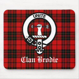 Mousepad Emblema da Crista e Tartan do Clã Brodie