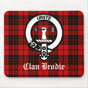 Mousepad Emblema da Crista e Tartan do Clã Brodie