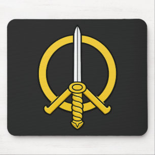 Mousepad Emblema da Espada da Paz - Logotipo do Símbolo de