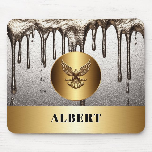 Mousepad Emblema de Águia Dourada Força Design 🦅 (Frente)